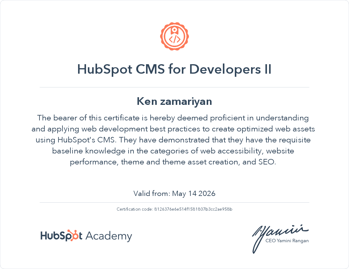 CMS For Developer II