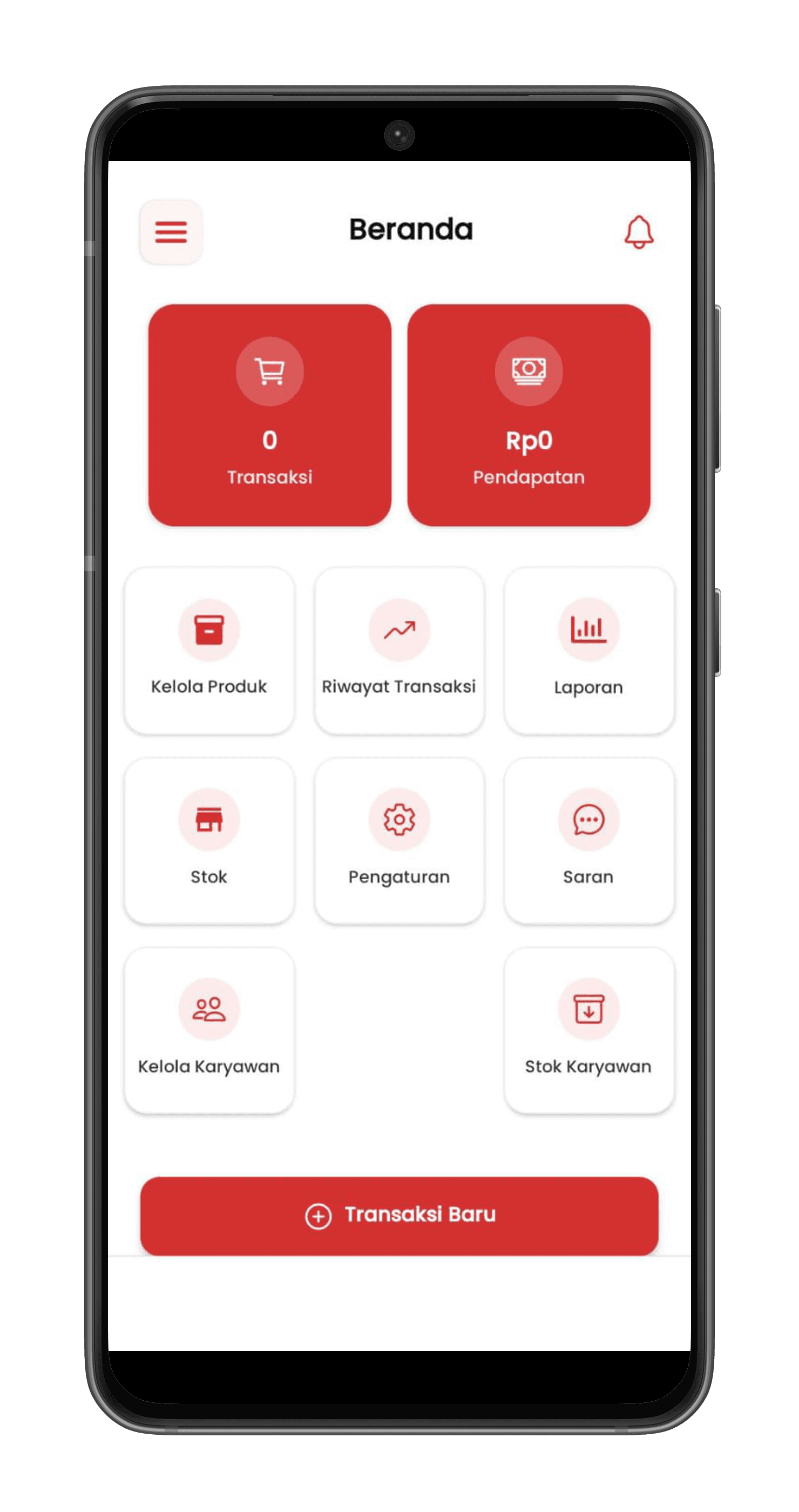 GotaniApp — Mobile POS Application — Dashboard: Beranda