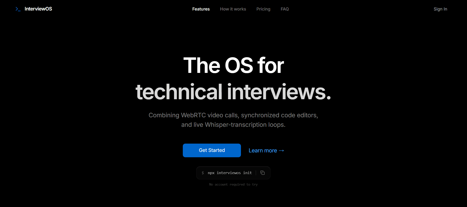 InterviewOS — AI-Powered Interview Platform — Home